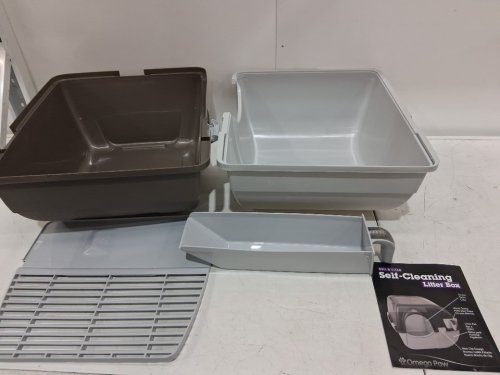 OMEGA PAW ROLL'N CLEAN SELF CLEANING CAT LITTER BOX - brown/GREY (MODEL: RA20) image 3