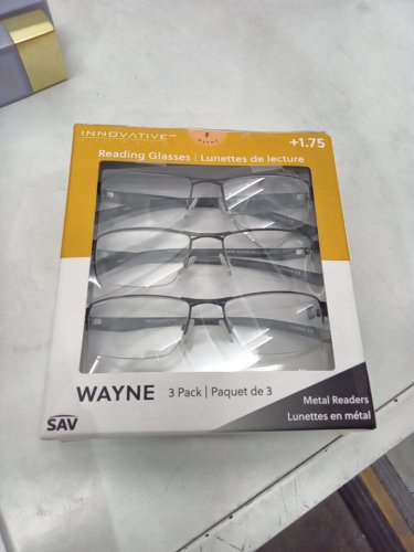 3pk innovative eyewear wayne reading glasses - +1.75 - black/grey/blue (STYLE: 8856175) image 2