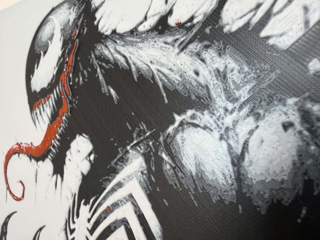 8"x8" 3D Printed - Venom - Marvel - Textured Photo image 3