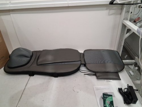 snailax shiatsu neck, shoulders & full back kneading shiatsu/rolling massager with heat - grey (model: sl-233) image 3
