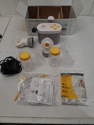 13PC MEDELA PUMP MAXFLOW IN STYLE DOUBLE ELECTRIC BREAST PUMP - 21 MM/24 MM SHIELDS - GREY image 3
