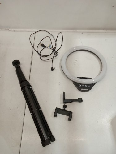 UBeesize Selfie Ring led Light with Stand and Phone holder for Video Recording ＆ Live streaming - 10" ring ' 62" stand - BLACK image 2