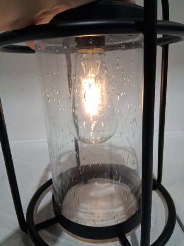 evergreen Edison Solar Led Lantern - 16" - black (model: 1514590 ) image 3