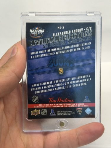 UPPER DECK ALEKSANDER BARKOV HOLO CHANGING CHARD NATIONAL SELECTIONS (NS-3) 2025-2026 TIM HORTONS COLLECTOR'S SERIES image 2