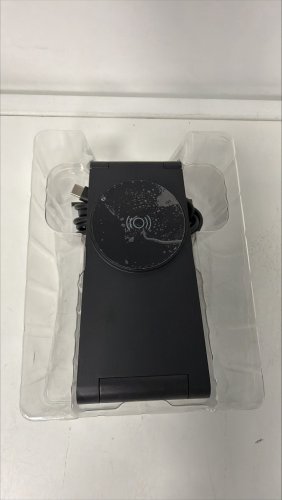 JUST WIRELESS 3-IN-1 foldable DESKTOP MAGNETIC CHARGING STATION FOR APPLE & ANDROID DEVICes - black (model: 04097-V) image 4