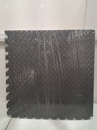 4PK flooringinc PUZZLE EXERCISE MAT EVA FOAM INTERLOCKING TILES - 1/2" THICK - 26" X 26" - BLACK image 4