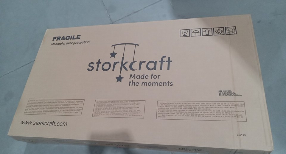 Storkcraft Equinox 3-in-1 Convertible Crib with unique modern structure - white/grey (model: 31102501) image 4