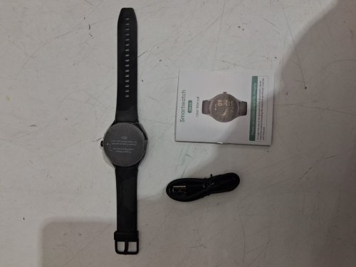 unisex veryfit bluetooth health tracking ip68 waterproof smart watch - 1.27" - black (model: dr06) image 3