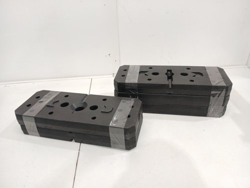 5PK Rectangular Dumbbells for Multi-Function Machine - 17.5" - 20lbs - black image 2