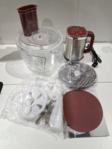 curtis stone digital glass bowl chop master - maroon/red (model: 105-504) image 3