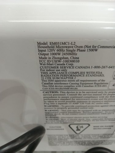 HAMILTON BEACH STAINLESS STEEL COUNTERTOP MICROWAVE WITH CHILD SAFETY LOCK - 1.1 CU.FT - 1000W - SILVER/BLACK (MODEL: EM031MC1-L2) image 8