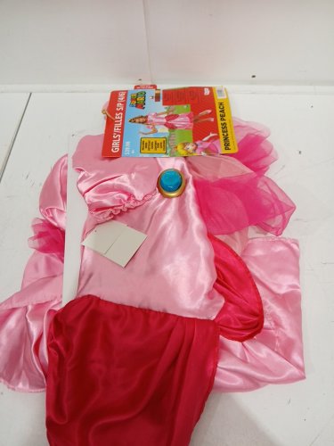 GIRLS DISGUISE SUPER MARIO PRINCESS PEACH COSTUME (DRESS ONLY) - MEDIUM (8-10) - PINK (STYLE: 10690K) image 2
