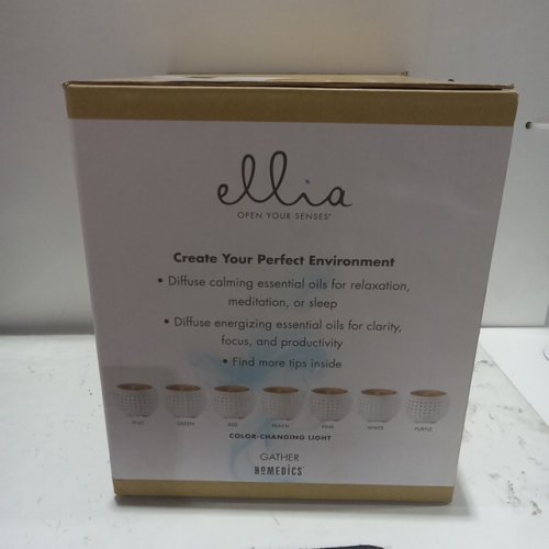 5pc HOMEDICS ellia AROMA SOUNDSPA DIFFUSER WITH 3 ESSENTIAL OILS & remote - boho white (model: 2242798) image 3