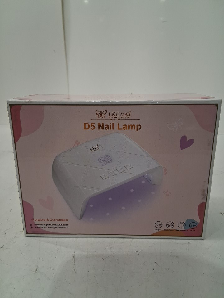 lke UV Nail curing Light with 3 timer settings - 72w - white image 2