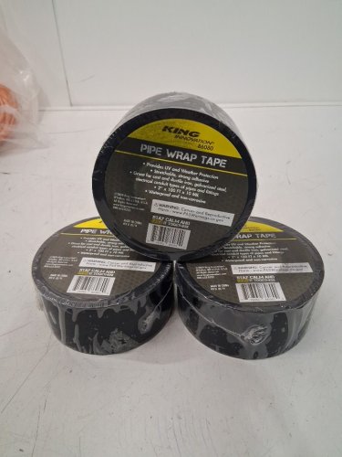 3 king innovation Corrosion Protection Pipe Wrap Tape - 2" x 100ft - black (86080) image 2