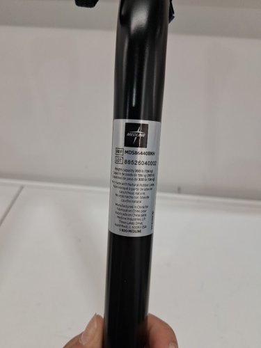 Medline adjustable Aluminum Cane with Offset Handle - 29" - 38" - 300lbs max - Black (model: mds86420h1) image 3