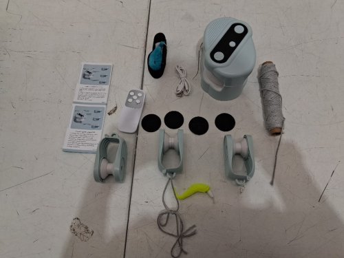 interactive pet cat chase and play toy with remote control - grey blue image 3