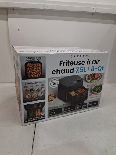 Chefman Crispinator High Powered Air Fryer - 8QT - Black (MODEL: C38-8WD7-1M-1CAP / 1993109) image 9