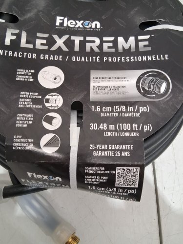 FLEXON FLEXTREME CONTRACTOR GRADE HOSE WITH GUARD & GRIP - 5/8" X 100FT - BLACK (MODEL: 1765024) image 4