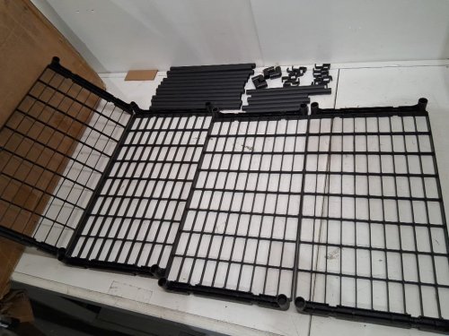 4-Tier Plastic Storage Shelf Rack - 20" x 10.5" - black image 3