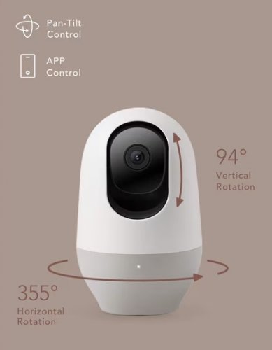 nooie 360 Cam 2 Full-range Motion Tracking 2K wifi Camera - 1080P - works with Alexa - white (Model: IPC100C) image 2