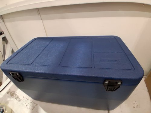 Coleman Chiller Portable Insulated HARD Cooler WITH HEAVY DUTY HANDLES - 48QT - DARK BLUE (MODEL: 2226955) image 2