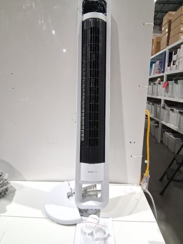 omnibreeze premium 38" Rotating tower fan with wifi CONTROL, 5-SPEEDS & REMOTE - white/BLACK (model: 5333021/dc2313r-g) image 3