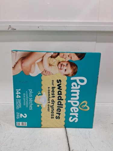 144PK PAMPERS SWADDLERS DISPOSABLE DIAPERS - SIZE 2 (12LBS -18LBS) image 2