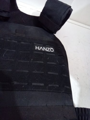 HANZO Heavy-Duty Adjustable Weighted training Vest with Removable Plates - 14–30lbs - black image 4