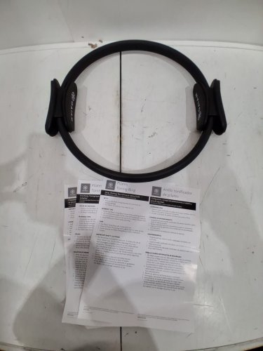 GAIAM PILATES RESISTANCE RING- DUAL GRIP HANDLES FOR TONING & FITNESS- 12" - BLACK (MODEL: 05-63872Z) image 3