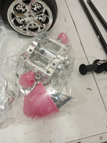 costway ids Ride On Chopper Motorcycle 3 Wheel Trike with Headlight and Horn - 6v - 66lbs capacity - pink (model:TY327686PI) image 5