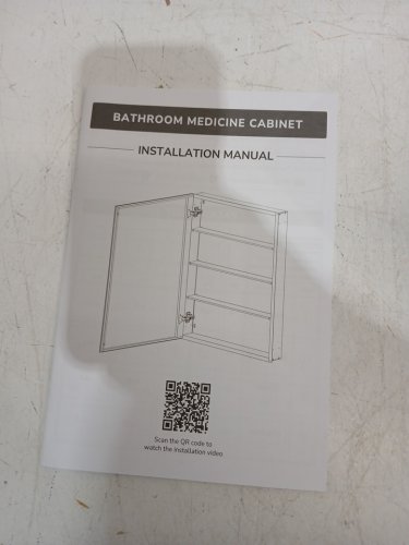 keonjinn wall mounted/recessed tempered glass small sized medicine cabinet - 14" x 18" - white image 3