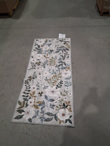 2pc washluxe area rug & runner set - 5ft x 7ft & 2.25ft x 5ft - white/green/blue(model: 2046294) image 4