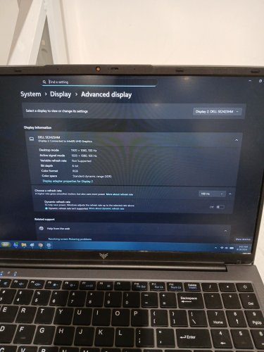 dell anti-glare full hd computer monitor - 24" (1920x1080) - black (model: se2425hmf image 2