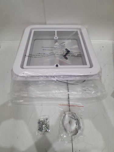 REPLACEMENT Trailer/RV Roof Vent with Vent Fan - 6" Blades - 14" X 14" - WHITE image 3
