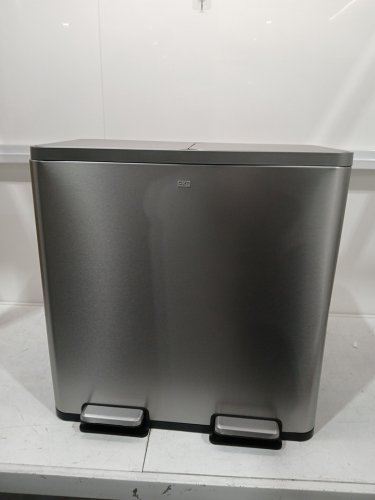 EKO ECOCASA PLUS DUAL COMPARTMENT STEP TRASH CAN WITH REMOVABLE LINERS - 42L PER SIDE (84L TOTAL) - GREY/BLACK (MODEL: 1925451) image 4