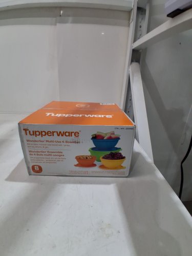 8pc tupperware Wonderlier Collection Food Storage Containers - blue/green/yellow/orange-(model:1995488) image 2