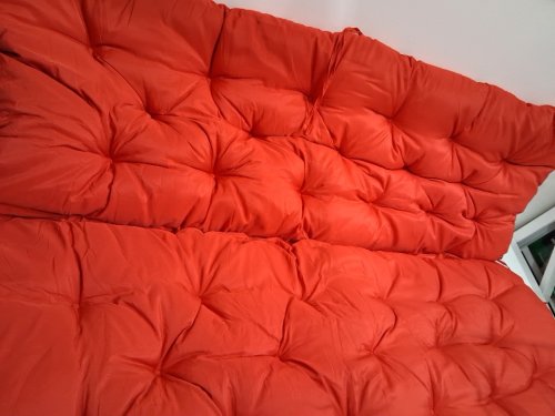 Unbranded attached long bench patio cushions - red image 4