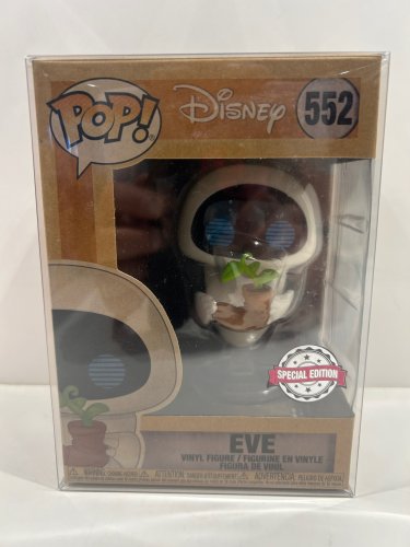Funko pop! **special edition** Disney - eve vinyl figure (#552) **plastic protector cover** image 2