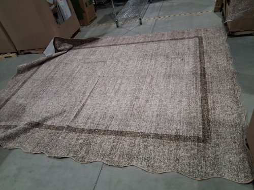 Garveehome washable scalloped edge low pile area rug - 10FT x 13FT - BROWN (MODEL: B0GPXB9J7S) image 5