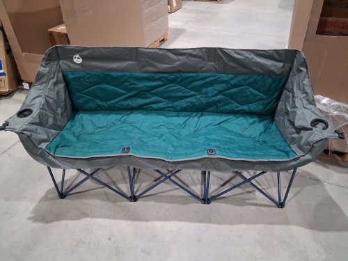 Northroad 3 Person Padded Camping Loveseat Chair-Heavy Duty teal green/grey (model: BL-097-Green) image 4