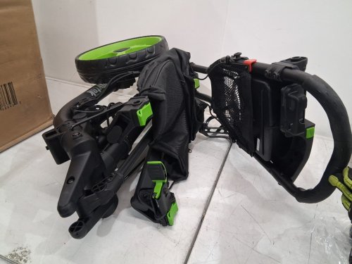 CADDYTEK 3 WHEEL GOLF PUSH CART - FOLDABLE/COLLAPSIBLE LIGHTWEIGHT PUSHCART WITH FOOT BRAKE - EASY TO OPEN AND CLOSE - BLACK/LIME (MODEL: CP-EZ-8LIME) image 5