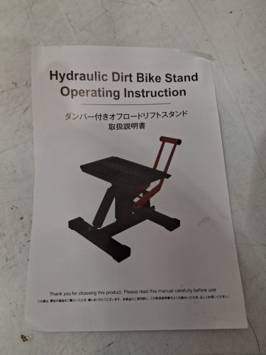 motoroff heavy duty Hydraulic Motorcycle Lift Stand/Steel Jack - 1000lbs max - black/red - (model: motoroff-112) image 6
