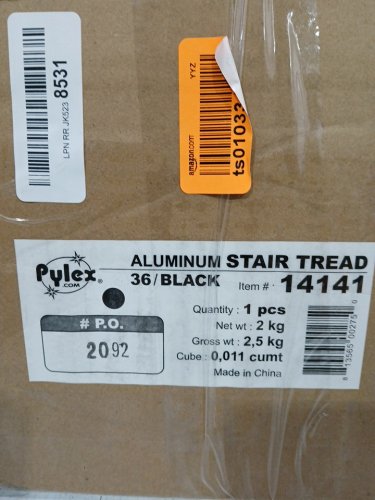 PYLEX ALUMINUM STAIR TREAD BASE, 11" x 36" - BLACK (MODEL: 14141) image 3