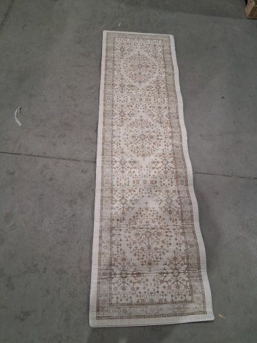 dexi cushioned kitchen floor ma/ runner rug - 6ft x 2ft - beige/white (style : cplnz-3) image 4