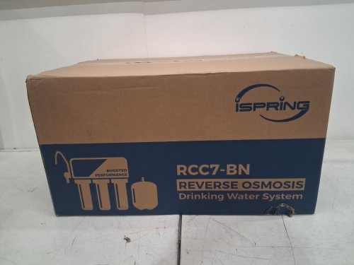 iSpring RCC7 Under Sink 5-Stage Reverse Osmosis Water Filter, RO Drinking System 75 GPD,- 15.51" x 5.19" x 17.51"-Brushed Nickel Faucet-(model: rcc7-bn) image 2