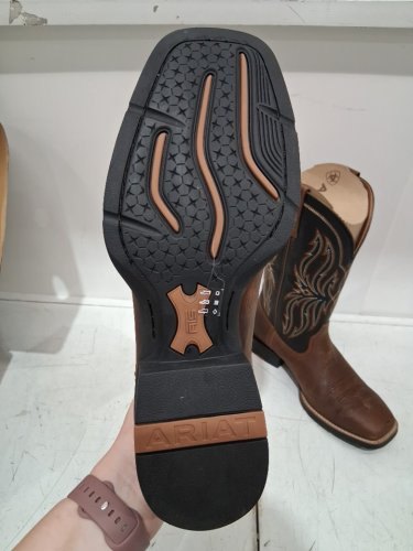 men's ariat Sport Rustler Western Boot - size 8.5 (extra wide) - Brute Brown/Tack Room Black (style: 10025127) image 5