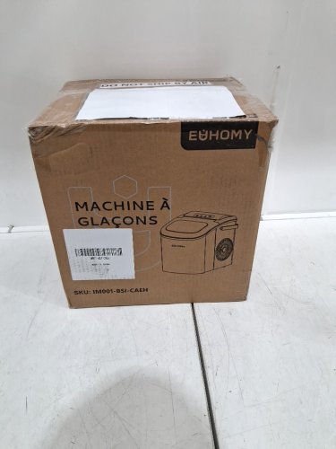 EUHOMY Countertop Ice Maker Machine with Handle, Basket and Scoop - MAKES 26LBS Per Day - stainless steel - (MODEL: IM001-BSI-CAEH / im-06s) image 2