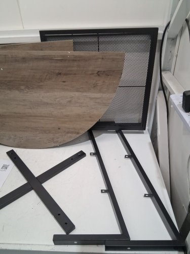 GARVEE MODERN ROUND 3-TIER DINING TABLE FOR 4 - 42" - GREY OAK/BLACK (MODEL: PHK_365MNAZH) image 6
