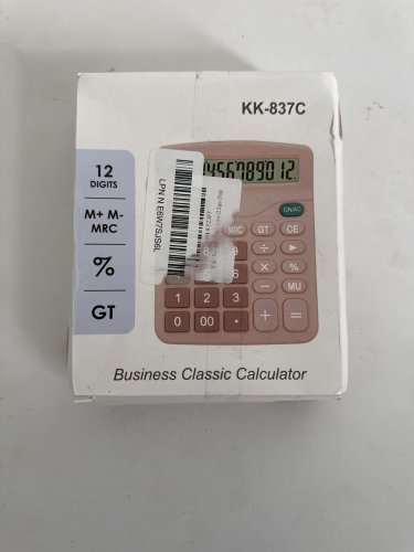 BUSINESS CLASSIC CALCULATOR - 12 DIGITS - PINK (MODEL: KK-837C) image 2